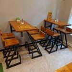 Table avec fixation murale pour restaurant lounga