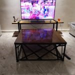 meuble tv bois metal