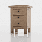 table de nuit originale avec tiroirs fabriquée en bois massif