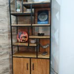 meuble étagère bois et métal