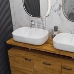 Meuble de salle de bain bois metal