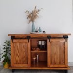 buffet lee en bois et metal avec portes coulissantes fabriqué en nos ateliers en Algérie