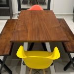 TABLE BOIS ROUGE