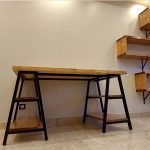 Bureau-treateaux-bois-metal