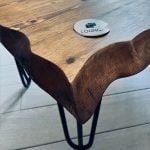 table basse live edge salon