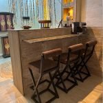 tabouret tissu et metal