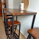 tabouret bois métal