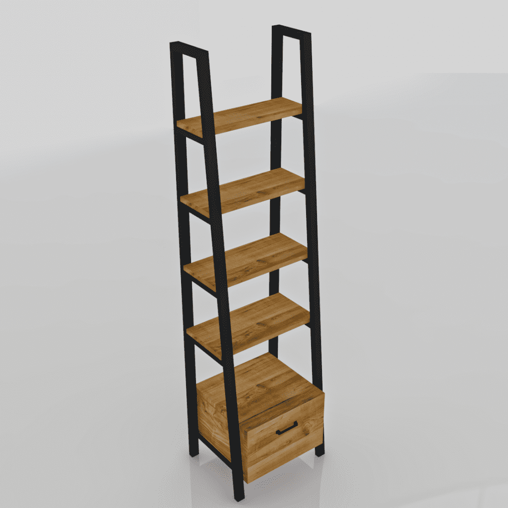Meuble étagère fabriqué au style industriel, pour un design moderne