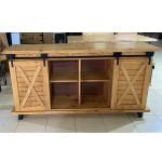 Buffet fabriqué en bois et en métal