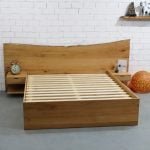 lit coffre en bois de hêtre, finition live edge