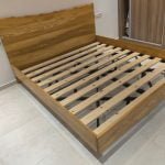 lit flottant scondinave en bois massif essence chêne